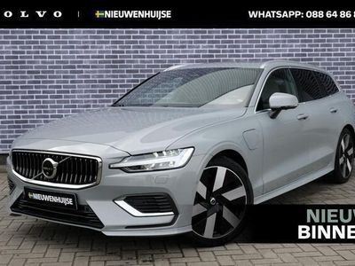 tweedehands Volvo V60 T8 Recharge AWD Ultimate Bright | Trekhaak | Bowers & Wilkins audio | Elektr. Panoramadak | Head-up Display | 360º Camera