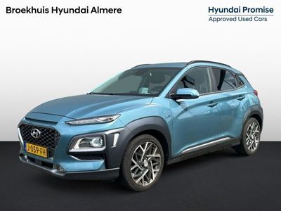 tweedehands Hyundai Kona HEV 140pk Automaat Premium | Leder | Krell Audio | Dodehoeksensor | Camera | Head-up display