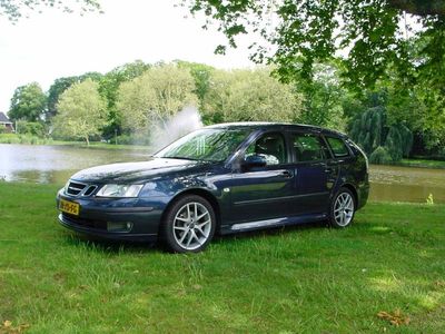 Blauw (metallic) Gebruikt 2007 Saab 9-3 Linear Stationwagen | € 12.950