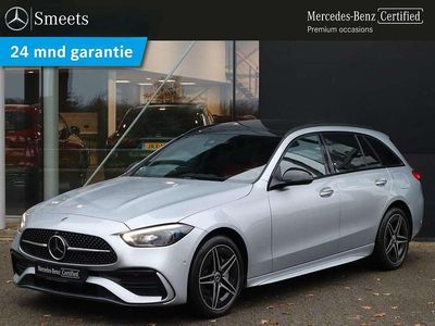 Grijs, metallic lak Gebruikt 2022 Mercedes C300e AMG line Stationwagen | € 36.888 (Eerlijke prijs)