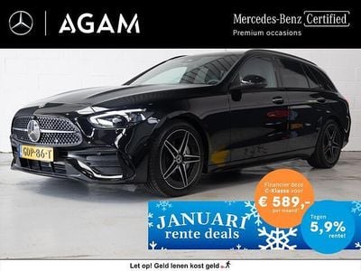 Zwart Occasion 2024 Mercedes C200 AMG Line Premium Stationwagen | € 44.950 (Goede deal)