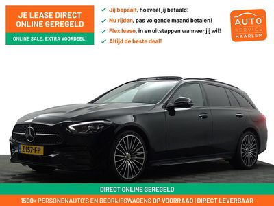 Zwart metallic Occasion 2022 Mercedes C300 AMG line Stationwagen | € 39.900 (Duur)
