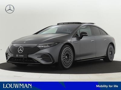 tweedehands Mercedes EQS580 4MATIC AMG Line 108kWh | Achterasbesturing 10° | Garagedeuropener | Voorruit verwarmd | Nightpakket | MBUX Augmented reality |