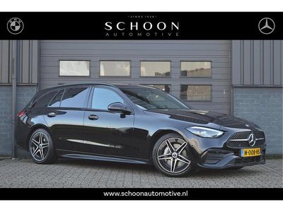 Zwart Occasion 2021 Mercedes C200 AMG line Stationwagen | € 33.950 (Duur)