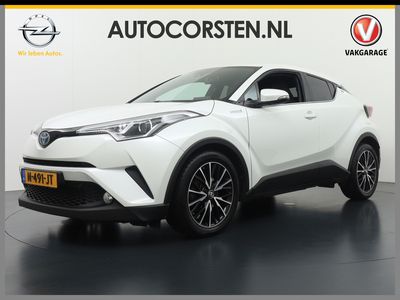 tweedehands Toyota C-HR 1.8 Hybrid Aut.122pk Camera Bord-Herkenning PDC-A+VoorStoel-Verwarmd 18"lm KeylessDual-Ecc Multi-Media Led Executive Premium Pre-Crash Licht+Regen-sensor Dodehoek-Detector VoiceCommand Lane-assist Cruise mistlampen Elektr.Spiegels+Verwarmd ESP