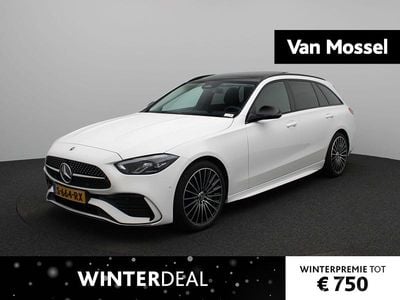 Wit Occasion 2022 Mercedes C200 AMG line Stationwagen | € 42.900 (Duur)