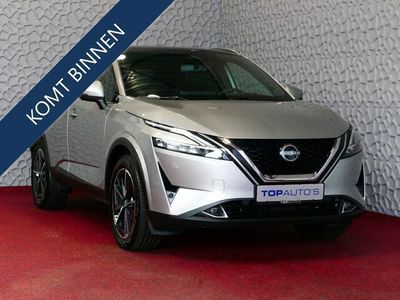 tweedehands Nissan Qashqai 1.3 MHEV 160PK TEKNA PLUS LEER PANO MASSAGE BOSE STOEL/STUUR/RUIT VERW MATRIX.LED ELEK.KLEP HEADUP 19''LMV 12/2023 20 Qashqai's op voorraad !