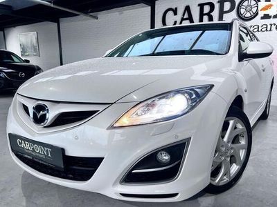 tweedehands Mazda 6 Sportbreak 2.0 GT-M Line 2012 Parelmoerwit Keyless Xenon Bose Dode hoek Halfleer Vol Opties