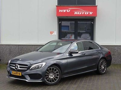 tweedehands Mercedes C300 CDI HYBRID AMG-Line navigatie 2016 grijs