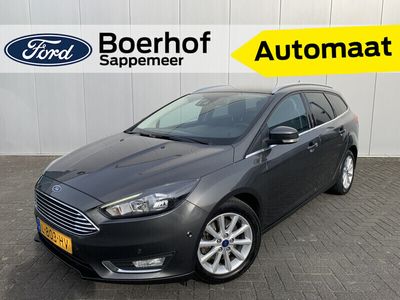 tweedehands Ford Focus Wagon 1.5 Titanium 150PK Automaat | Trekhaak 1500KG trekgew. | Stuur/Stoel/Voorruitverw. | Half leder