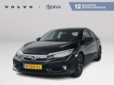 Zwart (metallic) Occasion 2017 Honda Civic Prestige Hatchback | € 17.995 (Super prijs)