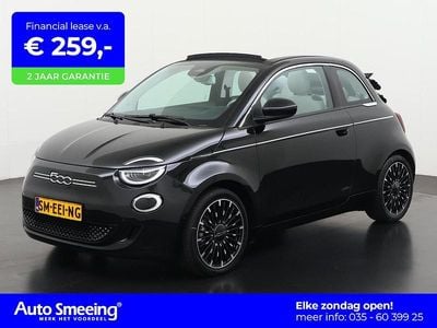 Zwart Gebruikt 2022 Fiat 500e La Prima Cabriolet | € 19.695 (Eerlijke prijs)