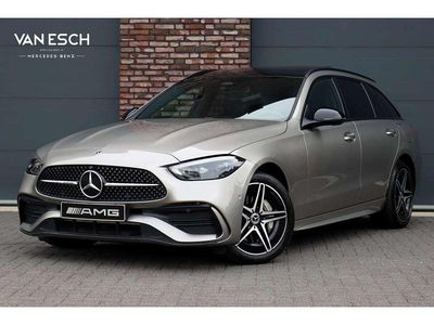 Occasion Mercedes C300 AMG line 2023 Zilver Stationwagen
