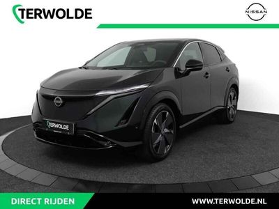 tweedehands Nissan Ariya Evolve 91 kWh | Aurora Green | 20" Lichtmetalen velgen | Alcantara bekleding | Voorstoel verkoel en verwarmbaar | Rondomzicht camera |