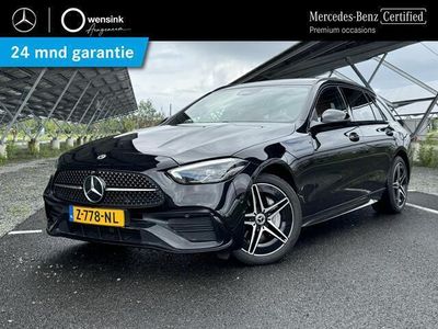 tweedehands Mercedes E300 C-KLASSE EstateAMG Line Limited | Night | Nappaleder bruin | Panoramadak | Trekhaak | 360 camera | Sfeerverlichting |