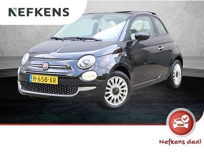 Zwart Occasion 2020 Fiat 500C Lounge Cabriolet | € 13.680 (Eerlijke prijs)