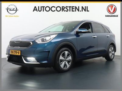 tweedehands Kia Niro AUT. Hybrid Leer(+Verwarmd)Trekh.Navi Apple Android Carplay AutoPilot Camera PDC LED LMV VoorruitVerwarmd Adaptive-CruiseControl MultiMedia-vb. Rijstrooksensor ESP BAS Autonoom-Remsysteem (AEB) Keyless 1.6 GDi Hybrid Dynamic plus line BusinessLin