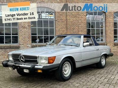 tweedehands Mercedes SL450 R-KLASSE R107 Roadster1979 V8 Cabriolet *Clima Airco* Leder Interieur, Hardtop