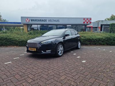 Zwart Gebruikt 2016 Ford Focus Titanium Stationwagen | € 10.999