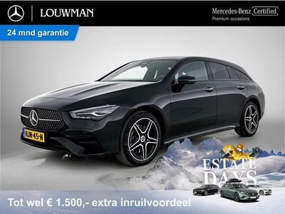 Zwart (metallic) Occasion 2025 Mercedes CLA250e Shooting Brake AMG line Stationwagen | € 40.945 (Iets duurder)
