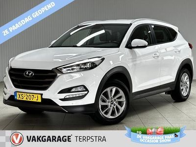 tweedehands Hyundai Tucson 1.6 GDi Comfort /CAMERA! /Navi /Climat /Cruise /Elek. pakket /Bluetooth /Regensensor /Armsteun /Isofix /LMV /PDC V+A /LED Dagrijverl. /Extra getint glas.