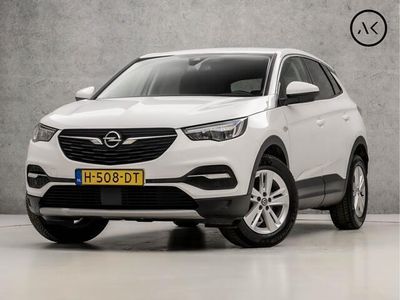 tweedehands Opel Grandland X 1.2 Turbo Executive Sport (APPLE CARPLAY, NAVIGATIE, GETINT GLAS, KEYLESS, LEDER, SPORTSTOELEN, LANE ASSIST, ELEK ACHTERKLEP, CRUISE CONTROL, NIEUWSTAAT)