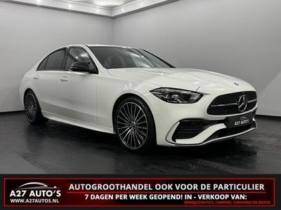 tweedehands Mercedes C180 AMG Line Night pakket, Leder, Navi, Camera, 2 jaar garantie