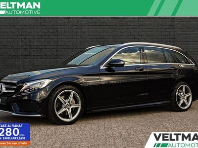 Occasion Mercedes C180 AMG line 157 PK (115 kW) 2018 Zwart Stationwagen
