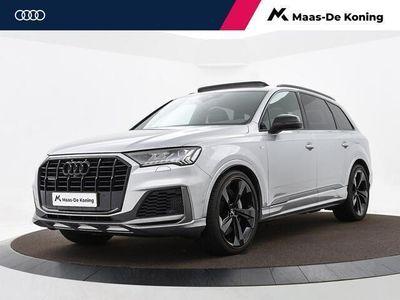 tweedehands Audi Q7 55 TFSIe/368PK quattro S Line Blackstyle · Panoramadak · Leder · Luchtvering