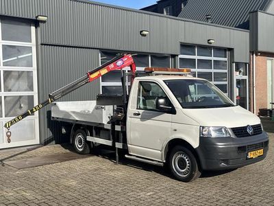 tweedehands VW Transporter 2.0 340 MHD Benzine Bpm Btw vrij laadkraan hmf Trekhaak 2000kg Openlaadbak Pick-up Elektrische ramen 2-Persoons 1e eigenaar