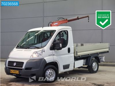 tweedehands Fiat Ducato 115PK Open laadbak met Kraan HMF202T2 Kranwagen Trekhaak Pickup Kraanwagen Trekhaak