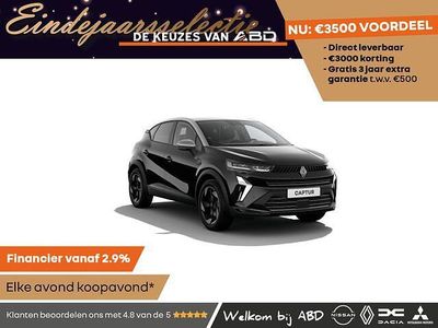 Zwart Nieuw 2025 Renault Captur Techno SUV | € 36.965 (Eerlijke prijs)