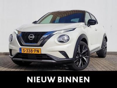 tweedehands Nissan Juke 1.0 DIG-T N-Design | Camera | PDC voor+achter | Climate Control | Full-Map Navigatie | Apple Carplay & Android Auto | 19" LMV | Two-Tone