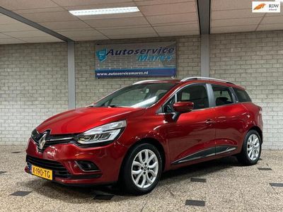 tweedehands Renault Clio IV Estate 0.9 TCe Intens, Navi, Arico/clima, Cruise, 1/2 Leder, led, PDC, keyless, 16 inch LM,