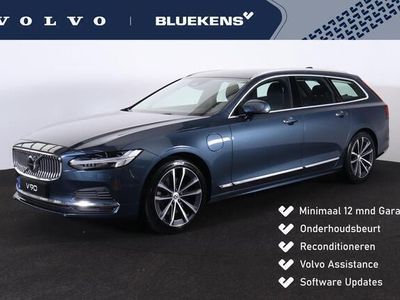 tweedehands Volvo V90 T8 AWD Inscription - IntelliSafe Assist & Surround - 360º Camera - Verwarmde voorstoelen, stuur & achterbank - Parkeersensoren voor & achter - Elektr. bedienb. voorstoelen met geheugen - Elektr. inklapbare trekhaak - 19' LMV