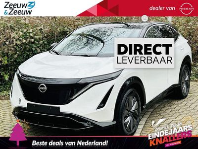 Pearl white / black roof Nieuw 2025 Nissan Ariya Evolve SUV | € 54.330 (Eerlijke prijs)
