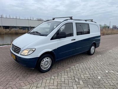 tweedehands Mercedes Vito 109 CDI Lang DC Amigo Luxe!ELECKTRISH RAAM!RIJDT GOED!SCHAKLET GOED!BANDEN GOED!APK:BIJ AFLEVERING!KETTING MOTOR!