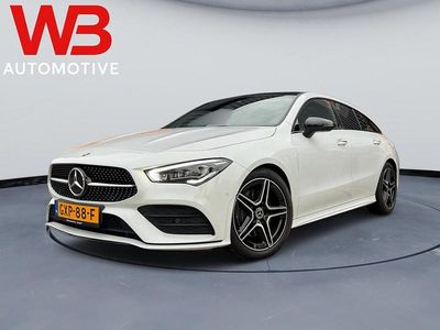 Wit (metallic) Gebruikt 2019 Mercedes CLA220 Shooting Brake AMG Line Premium Plus Stationwagen | € 26.888