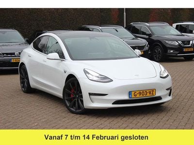 Wit (parellak) Occasion 2019 Tesla Model 3 Performance Sedan | € 21.999 (Eerlijke prijs)