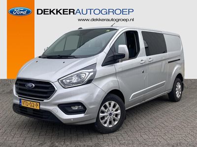 tweedehands Ford Transit Custom 320 L2 Limited dubb.cab 2.0 130 pk automaat-2x schuifdeur-navi-trekhaak