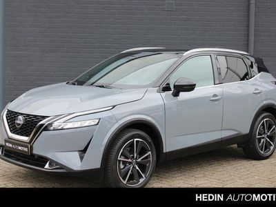 tweedehands Nissan Qashqai 1.3 MHEV 158 PK Xtronic Tekna Plus Automaat/Navi/360 gr. Camera/Clima/Adaptieve cruise control/Panorama dak/Lederen bekleding/LED-Koplampen/LM-velgen 19 inch/Parkeersensoren