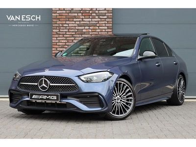 Blauw Gebruikt 2024 Mercedes C220 AMG line Sedan | € 65.000