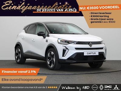 Wit Nieuw 2025 Renault Captur Techno SUV | € 36.965 (Eerlijke prijs)
