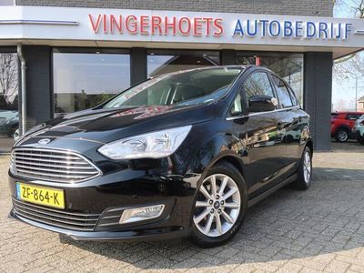 tweedehands Ford C-MAX 1.0 Titanium 125 PK Benzine ** Hele Mooie ** * Navigatie * Keyless Start * L.M.Velgen * Parkeersensoren V + A * Climate & Cruise Control * Stuur- en Voorruitverwarming *