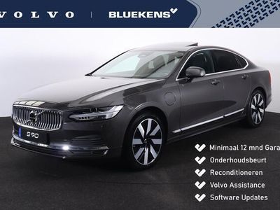 tweedehands Volvo S90 T8 AWD Plus Bright - LONG RANGE - Panorama/schuifdak - IntelliSafe Assist & Surround - 360° Camera - Adaptieve LED koplampen - Verwarmde voorstoelen, stuur & achterbank - Parkeersensoren voor & achter - Elektr. bedienb. voorstoelen met geheugen