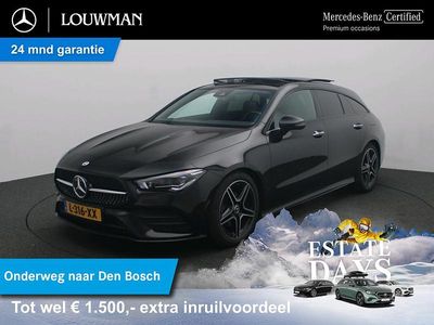 Occasion Mercedes CLA180 Shooting Brake Business 136 PK (100 kW) 2021 Donker kosmoszwart metaalkleur metallic Stationwagen