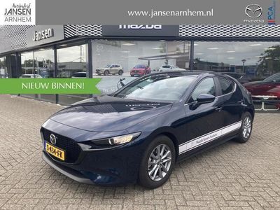 tweedehands Mazda 3 HB 2.0 e-SkyActiv-G 122 Comfort + Leder , Demovoordeel ¤ 5.490,-, Leder, Navi, Apple Carplay, Clima, Adap.Cruise, HUD, LMV 16 Inch, Camera, Stuur/Stoelverwarming