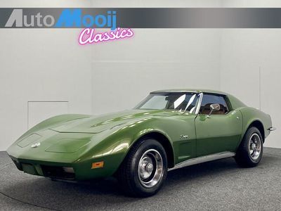 tweedehands Corvette C3 Chevrolet *Chrome Bumper* Elkhart Green / 1973 One year only / Targa / 350 V8 / Automatic