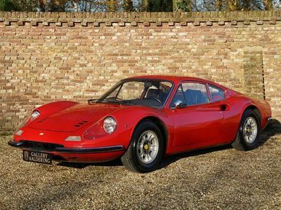 tweedehands Ferrari Dino 246 GT Dino "M-series" High level of originality, Delivered new by importer Garage Francorchamps Belgium, Livery in Rosso Corsa over black with red woolen carpets, Marque experts maintained