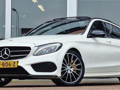 tweedehands Mercedes 250 C-KLASSE EstatePrestige Panoramadak 19"LMvelgen AMG pakket 275pk Mooi!